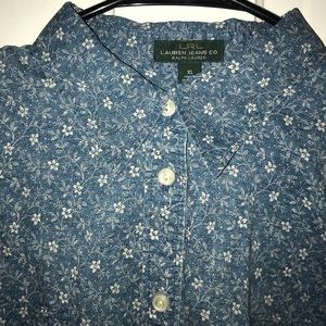 Ralph Lauren floral button down shirt XL